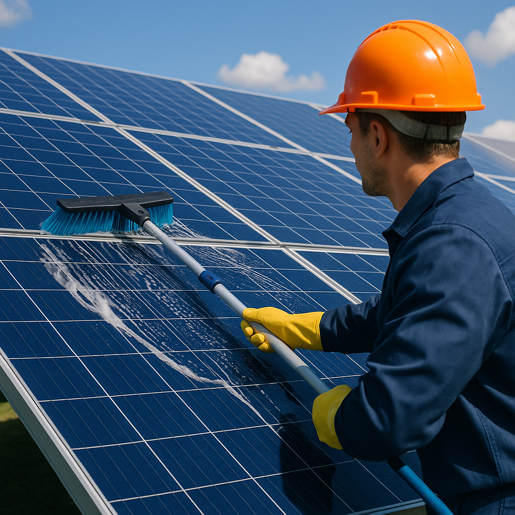 Nettoyage de panneaux solaires